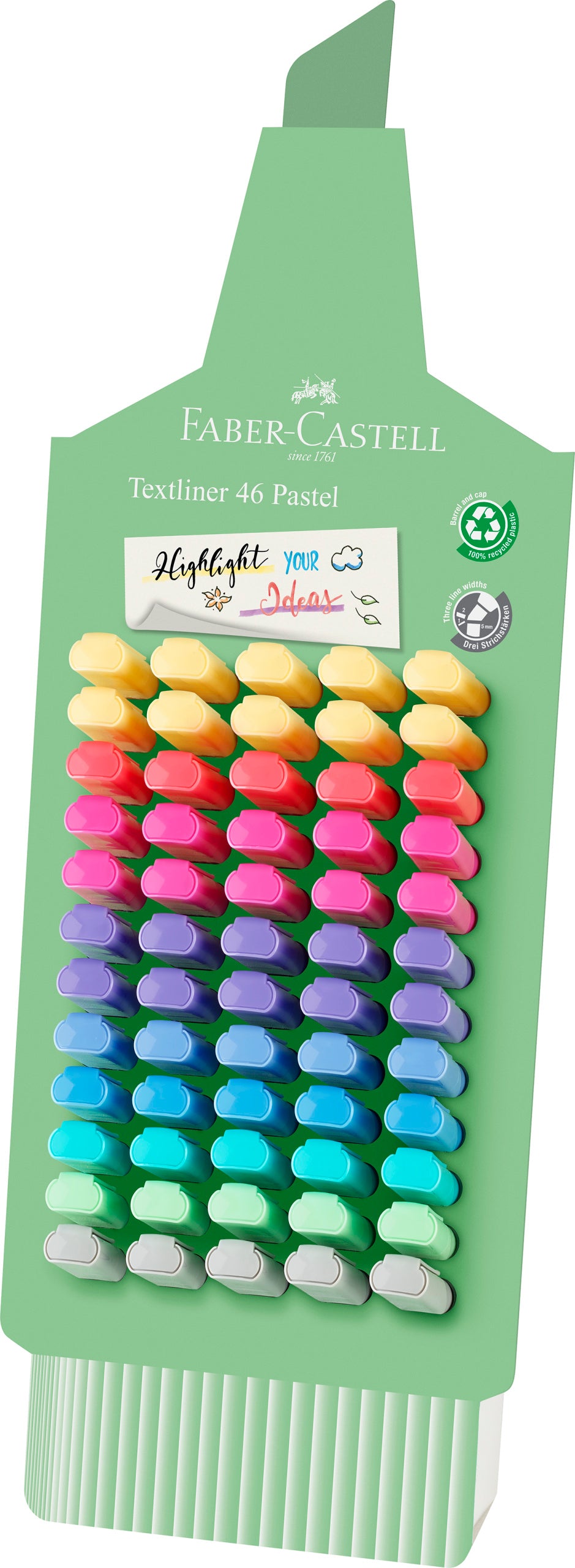 DISPLAY 60 BUC TEXTMARKER PASTEL 1546 FABER-CASTELL DISPLAY 60 BUC TEXTMARKER PASTEL 1546 FABER-CASTELL